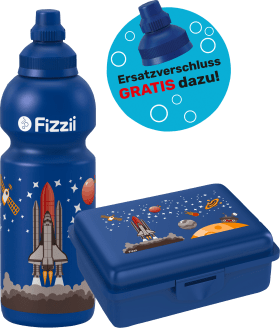 Fizzii Set Lunchbox and bottle blue, 1 pc