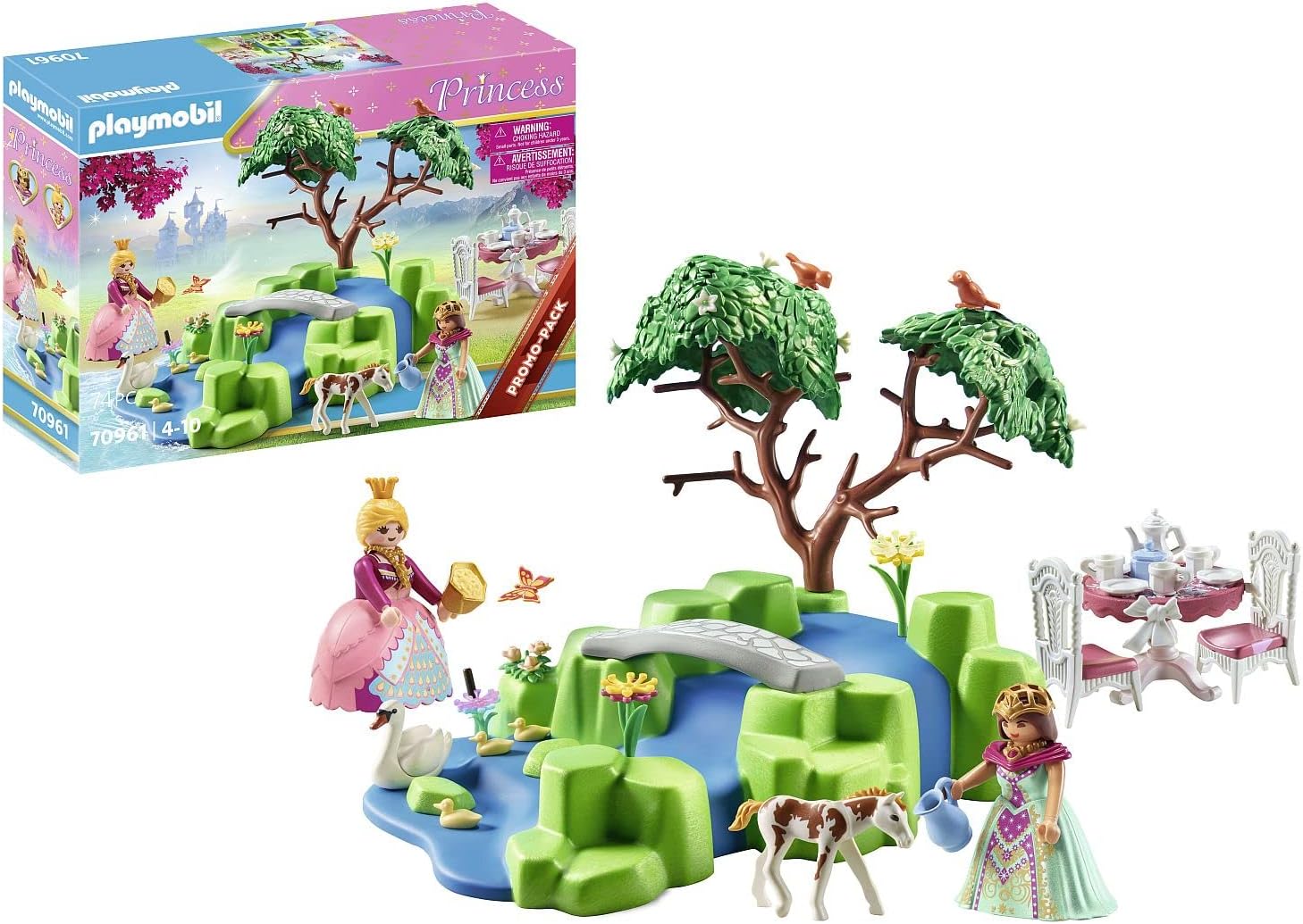 Playmobil Princess 70961 Promo Pack Princess Picnic with Foal, Fairytale Princess with Swan Family, Fairy Tale Toy for Children from 4 Years
