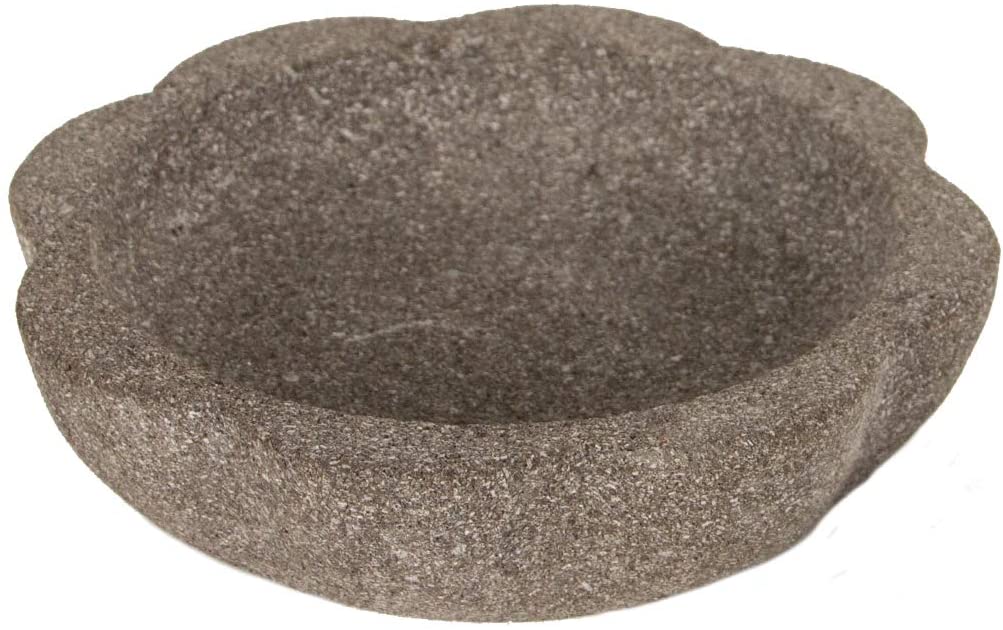 Varia Living Lava Stone Flower Bowl in Grey Decorative Vase in Modern Vintage Shabby Look Decorative Bowl as Floral Accessory Soap Dish Stone Height 5 cm / Diameter 15 cm
