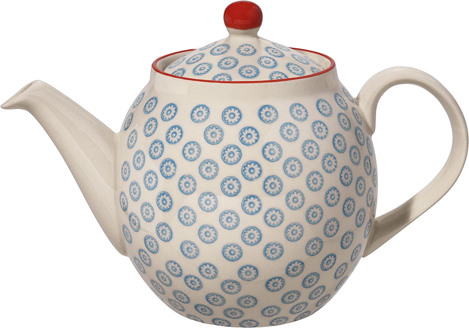 Bloomingville Teapot Emma blue - hand painted