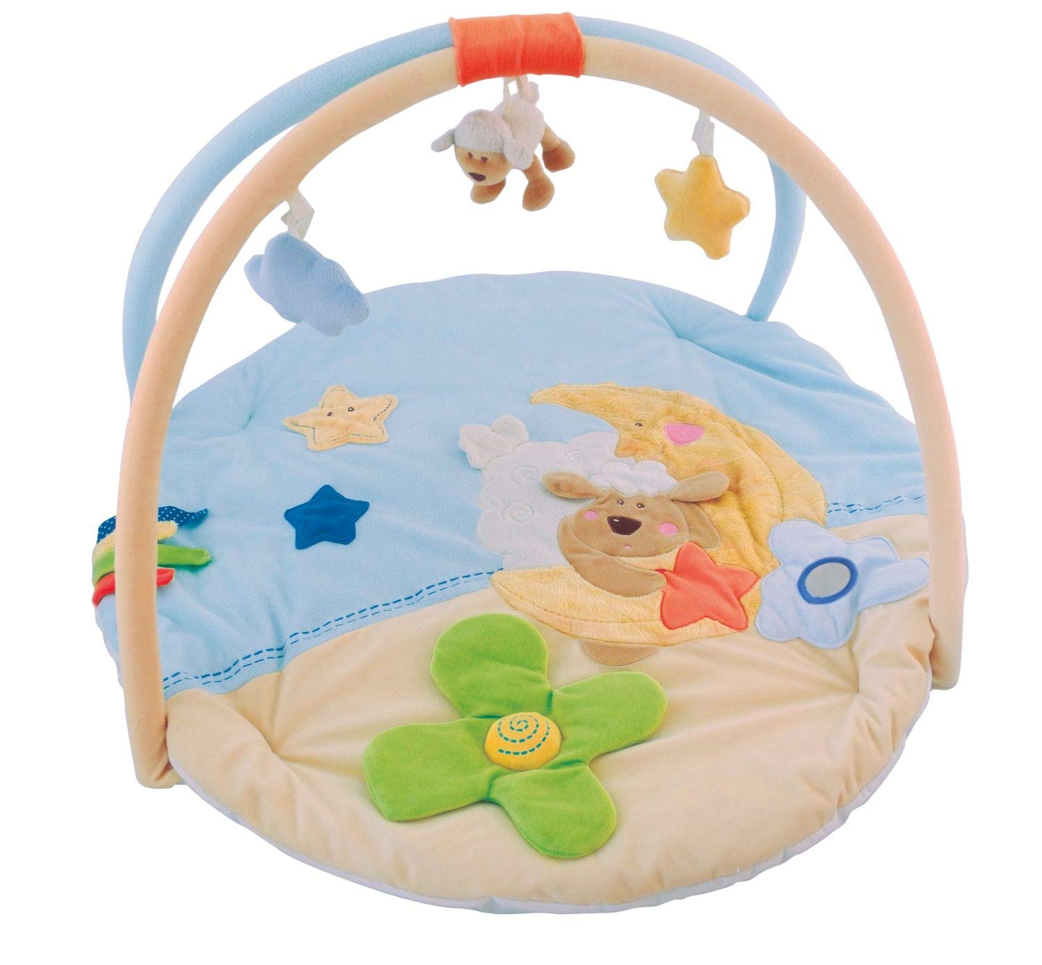 Bieco Baby Activity Blanket, Baby Blanket with Play Arch, Diameter Approx. 90 cm.