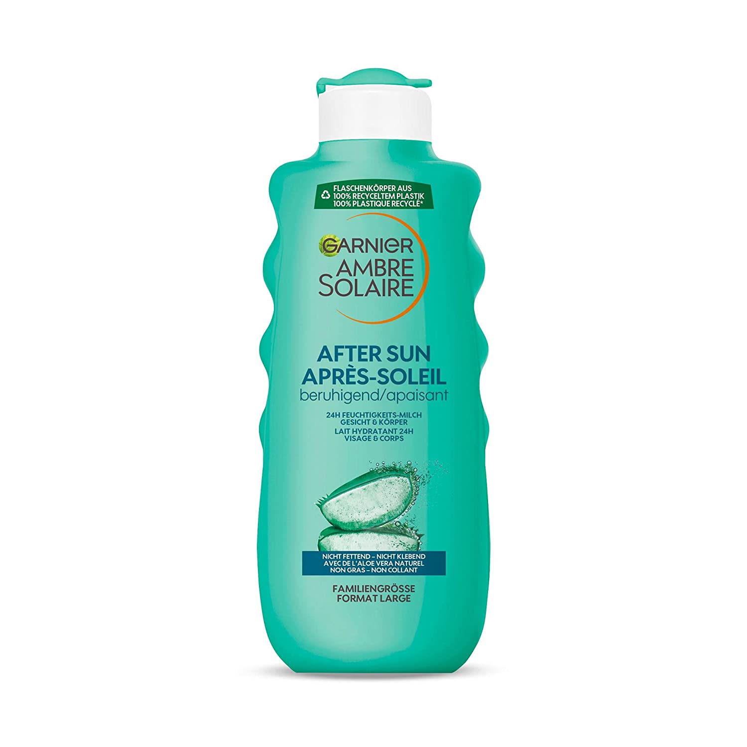 Garnier Ambre Solaire After Sun Soothing Moisturising Milk, Soothes and Cools After Sunbath, with Aloe Vera, 400 ml