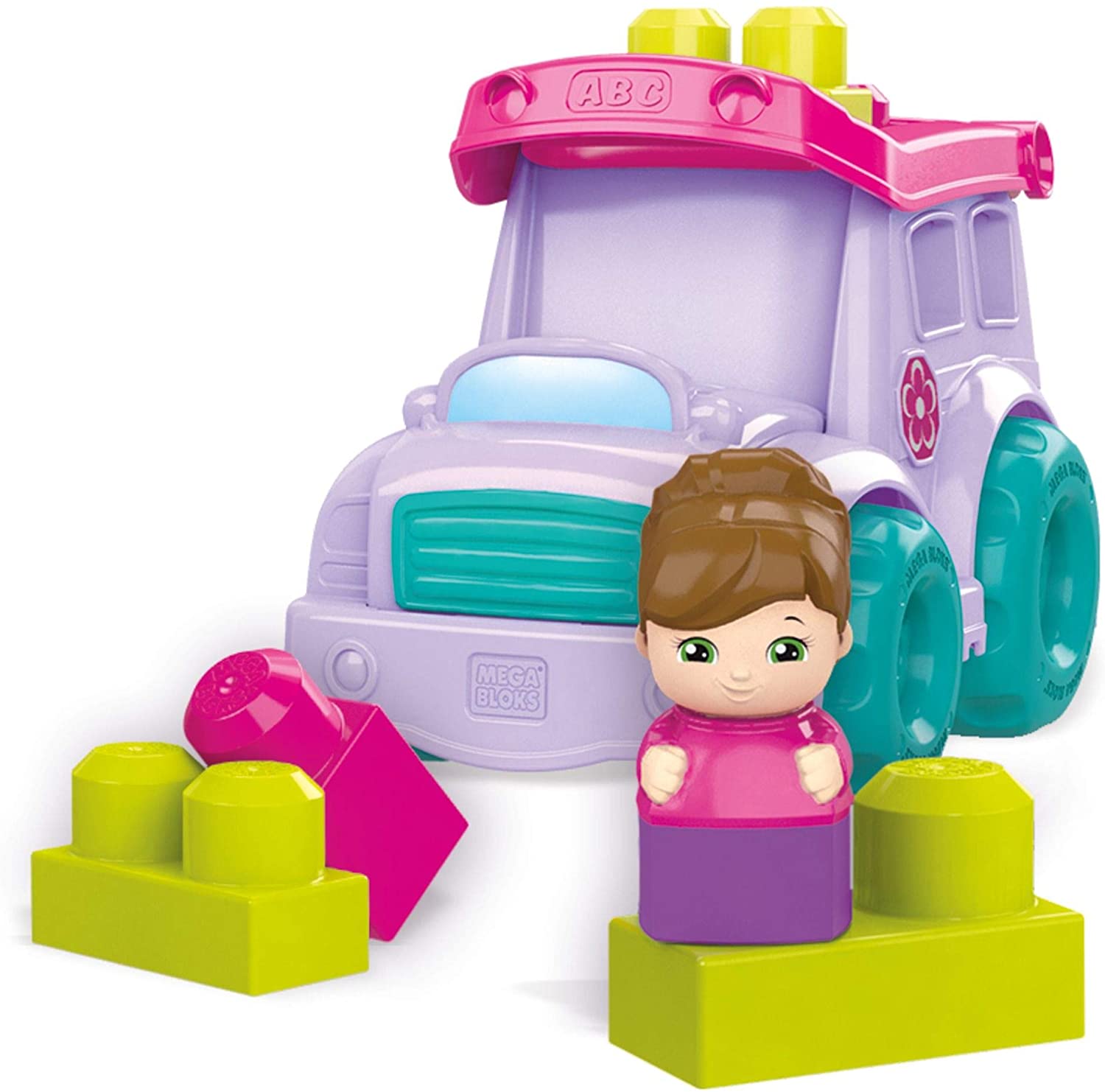 Mattel Mega Bloks Dyt61 – Preschool School Bus Purple Boxes
