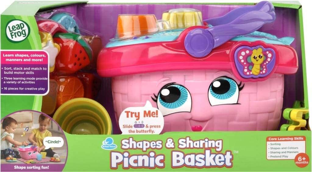 Leapfrog 603603 Shapes & Sharing Picnic Basket Toy, Multi, One Size