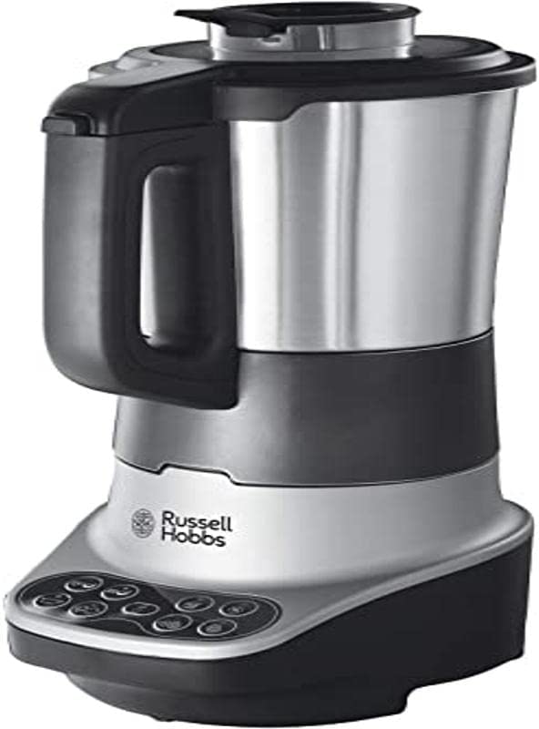 Russell Hobbs Multi-Cooker 2-in-1: Soup Cooker and Mixer (Fully Automatic Stand Mixer with Cooking Function for Soups and Baby Food, Smoothie, 8 Programmes, 1.75 l) Soup Maker 21480-56