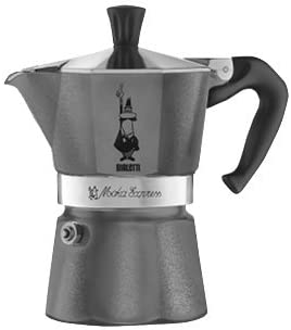 Bialetti Moka Emotion Espresso Maker for 1 Cup in Grey, Aluminium, 30 x 20 x 15 cm