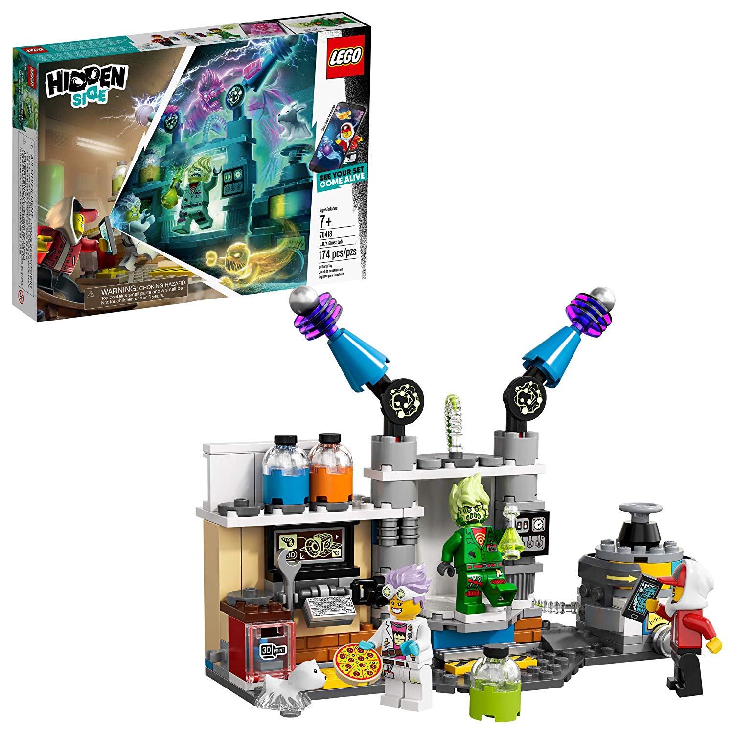 Lego Hidden Side 70418 - J.B. Newburys Ghost Laboratory Ghost Playset (174