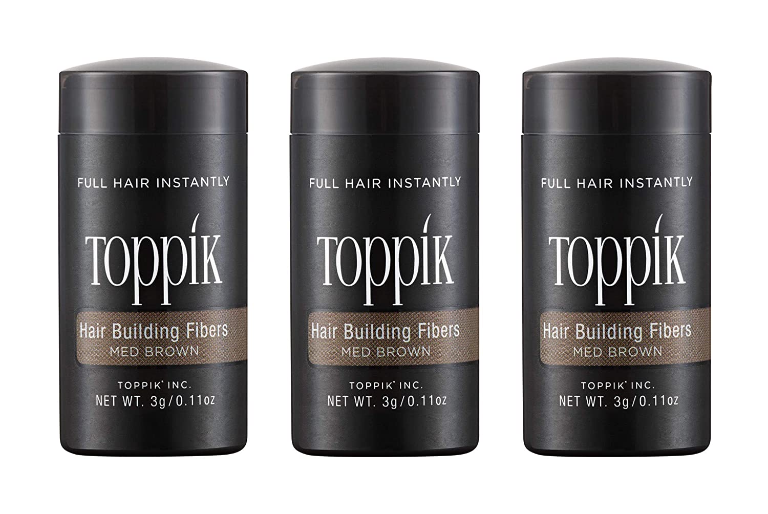 Toppik Hair Thickening Fibres 3 g Set of 3, ‎mittelbraun