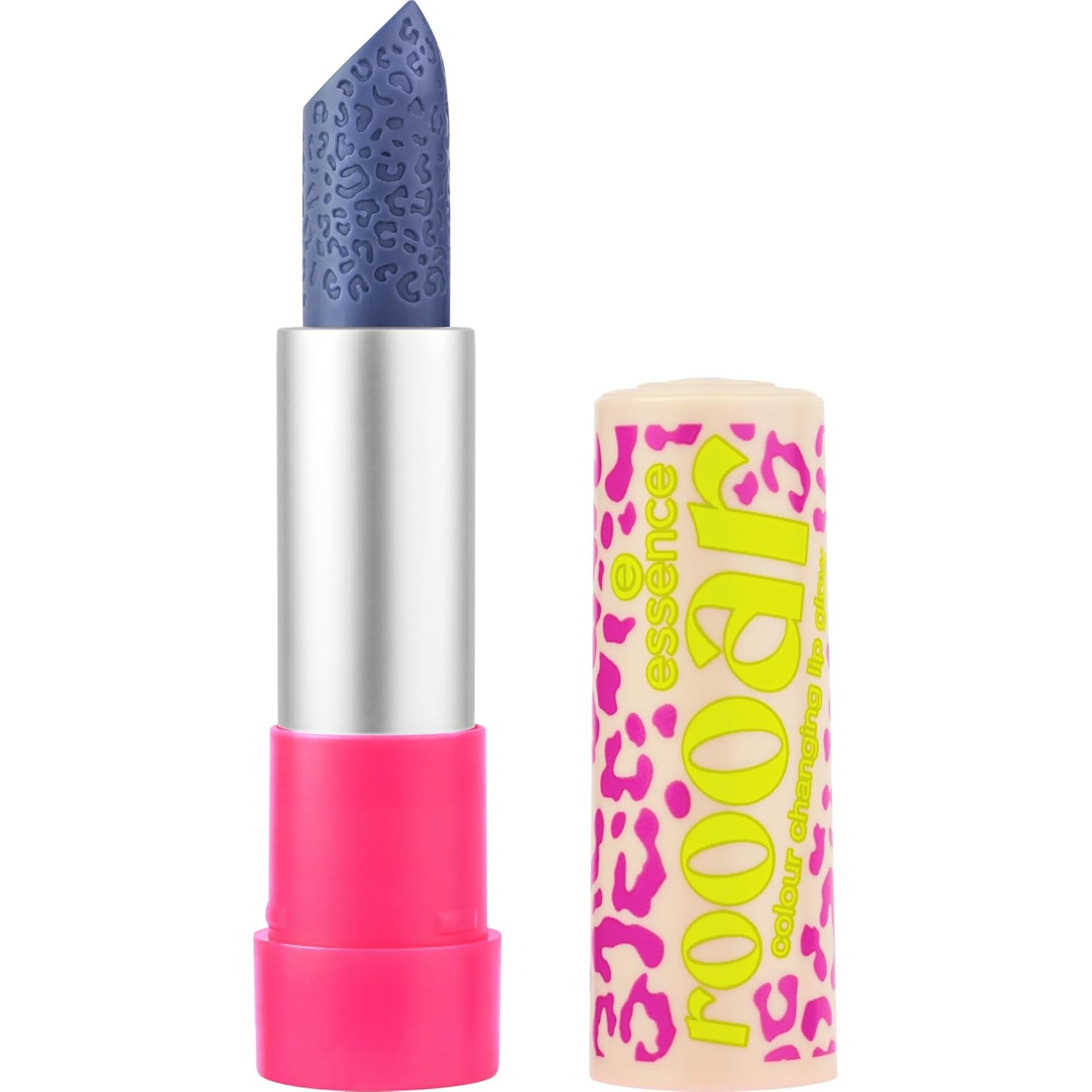 essence roooar color changing lip glow, lipstick, no. 01, pink, color matching, natural, vegan, parabens, no microplastic particles, nanoparticles free, 1 pack (3.4 g)
