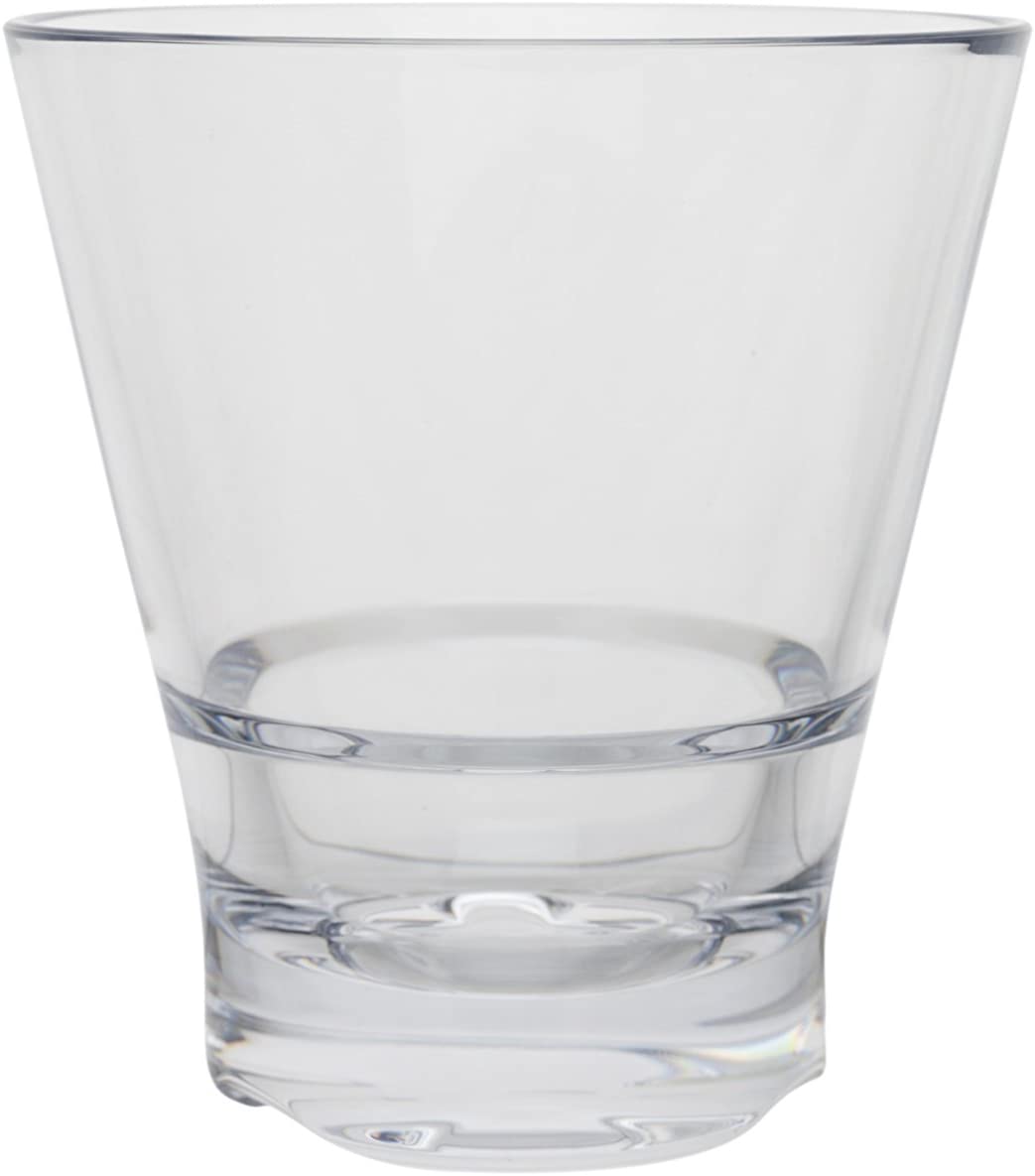 \'Flow 710053 Water Glasses Unbreakable Polycarbonate Tumbler Capella Stack Clear, 147 ml (Pack of 12)