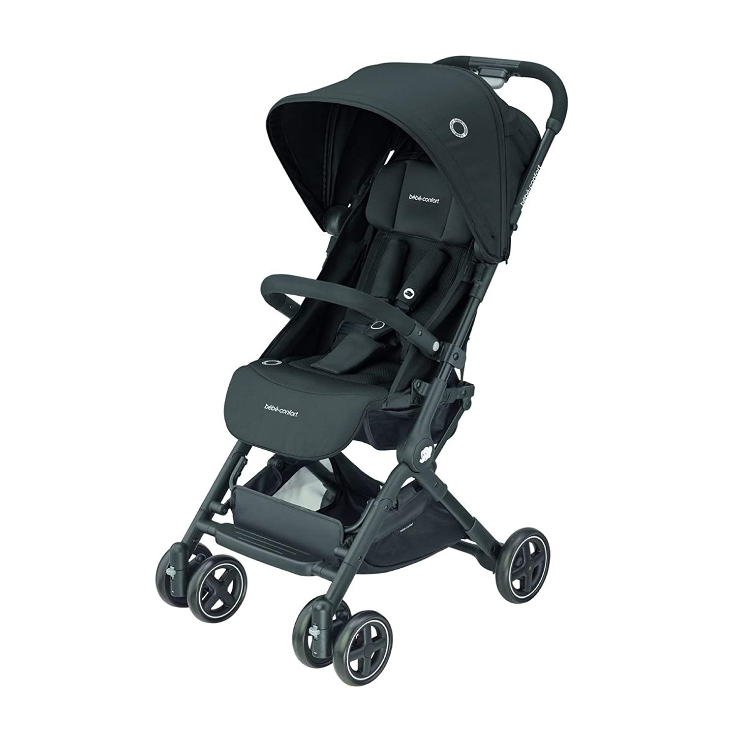 Bébé Confort Lara2 Travel Pushchair Lightweight and Compact Tilt and Folding with Automatic Closure Approved up to 22 kg from Birth to 4 Years [Essential Black]