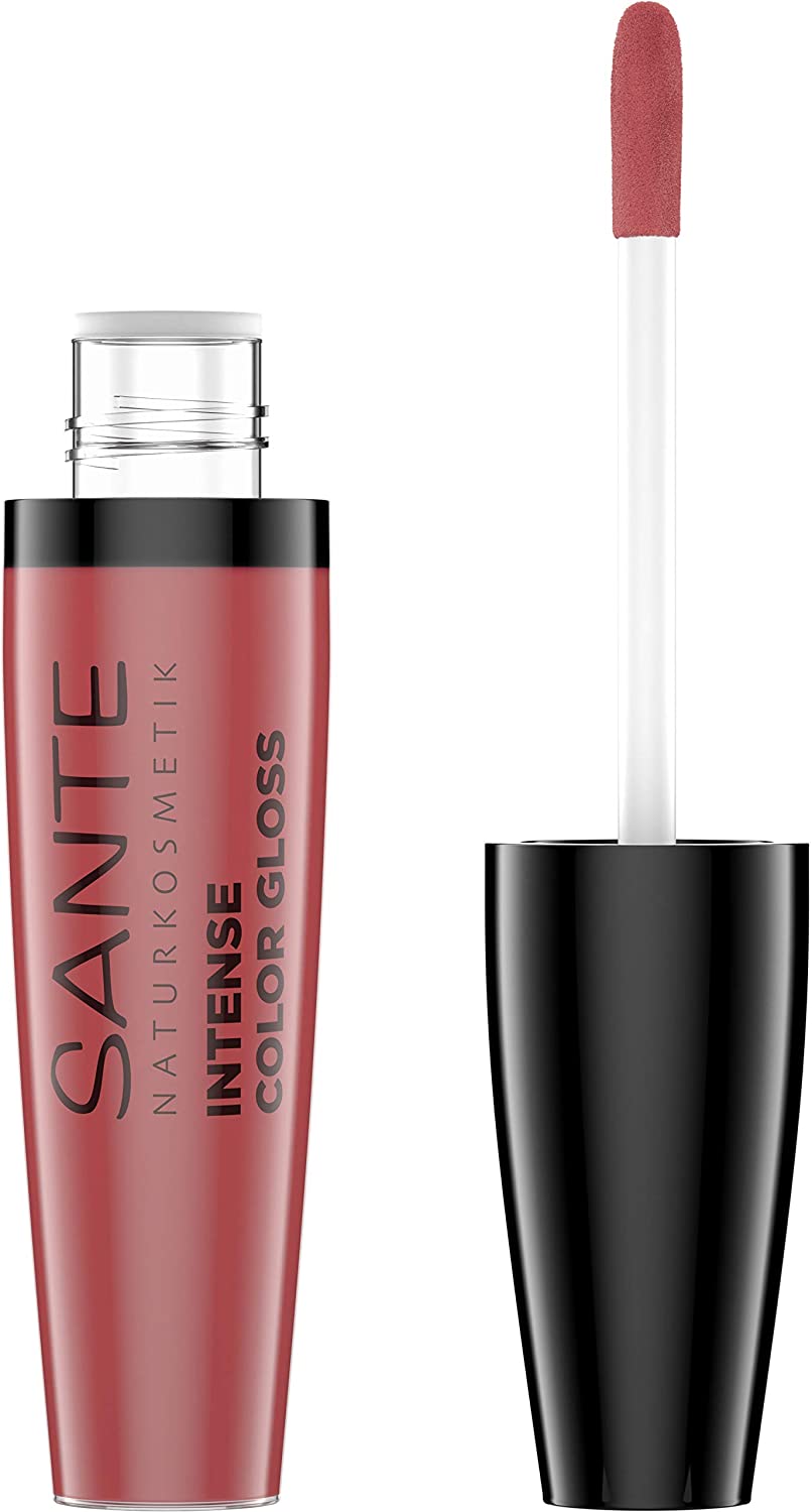 Sante Naturkosmetik Intense Colour Gloss 04 Alluring Coral, Lip Gloss Effect, Intense Colour Pigmentation, with Organic Shea Butter, Moisturising, 9 ml, coral ‎04