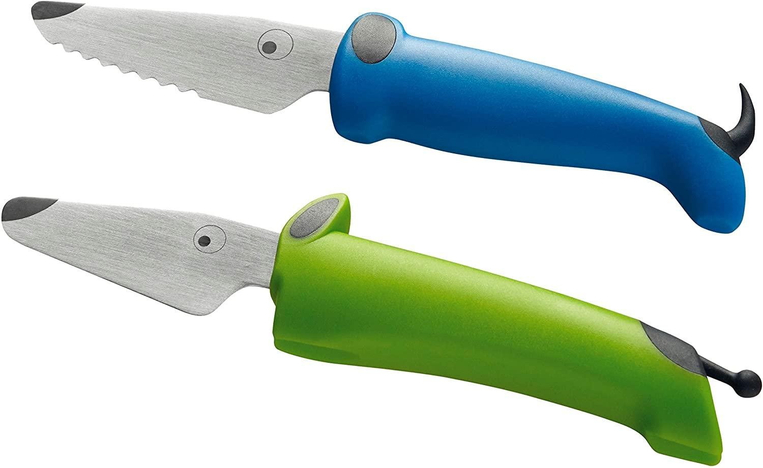 KUHN RIKON Kuhn 22289 Rikon Kinderkitchen Knife Set, 2 Pieces, Green / Blue