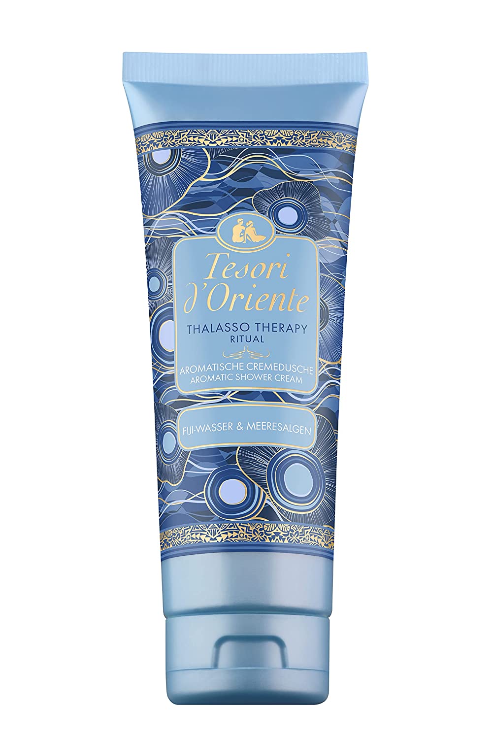 d'oriente Tesori d \ 'Oriente Thalasso Shower Cream 1 x 250 ml aromatic shower gel with seaweed and fiji Water, Shower Cream for Body Care, Ritual for Body and Senses, ‎blue