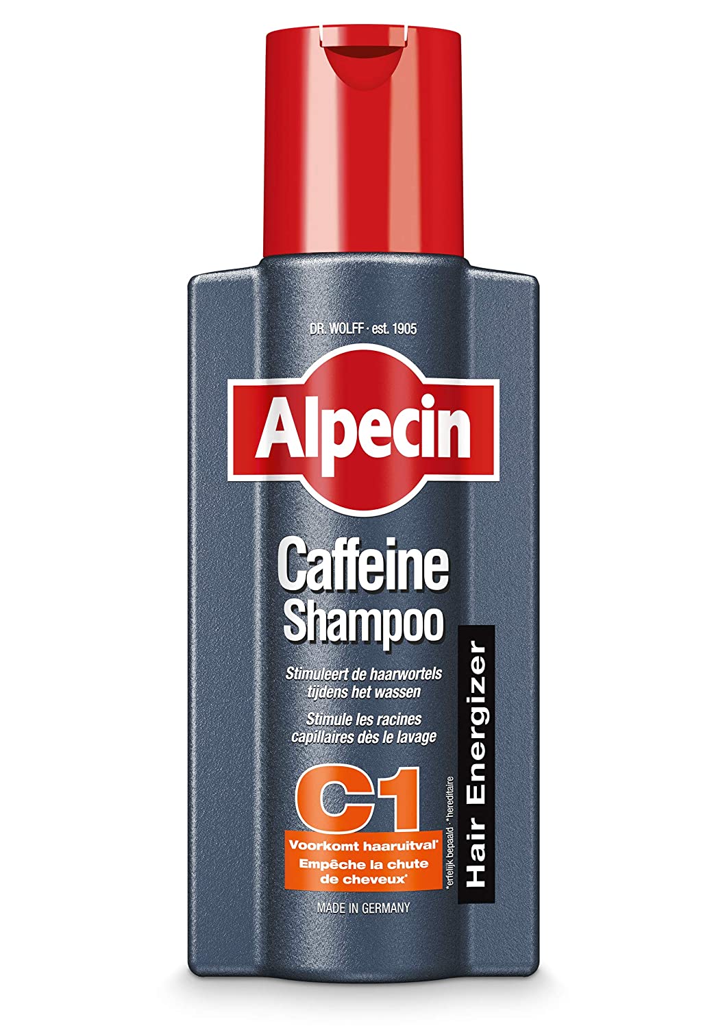 Alpecin Caffeine Shampoo C1, 1 x 250 ml – Voorkomt Haaruitval – Stimulates the Hair Roots of the Hair