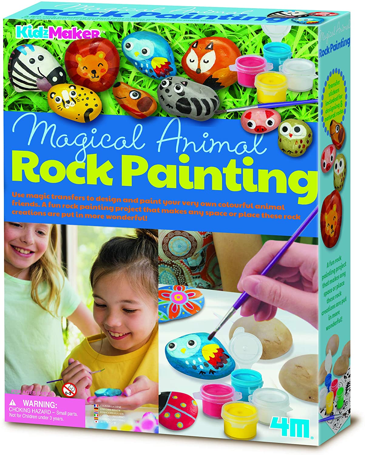 4M 404756 Kidzmaker For Painting Garden Rocks, Multi-Colour