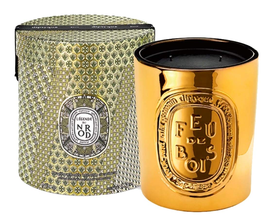 Diptyque Feu De Bois Scented Candle Gold 1.5 Kg Limited Edition