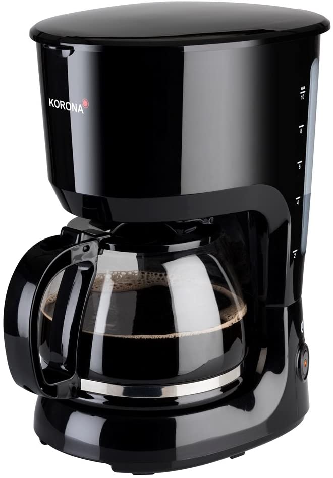 Korona – Coffee machine 593-10330 | 1.25 Litre | 10 Cups | 750 W | Black