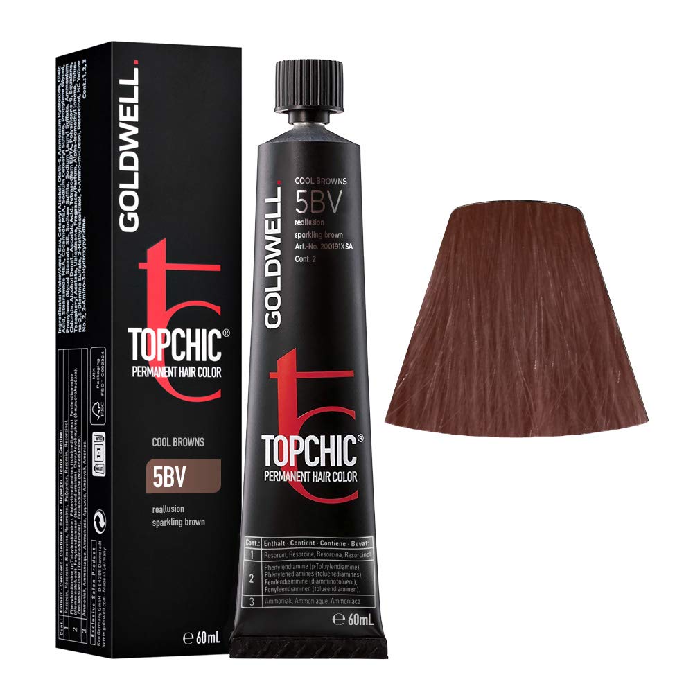 Goldwell Topchic Hair Color Sparkling Brown 5BV, Pack of 1 (1 x 60 ml)