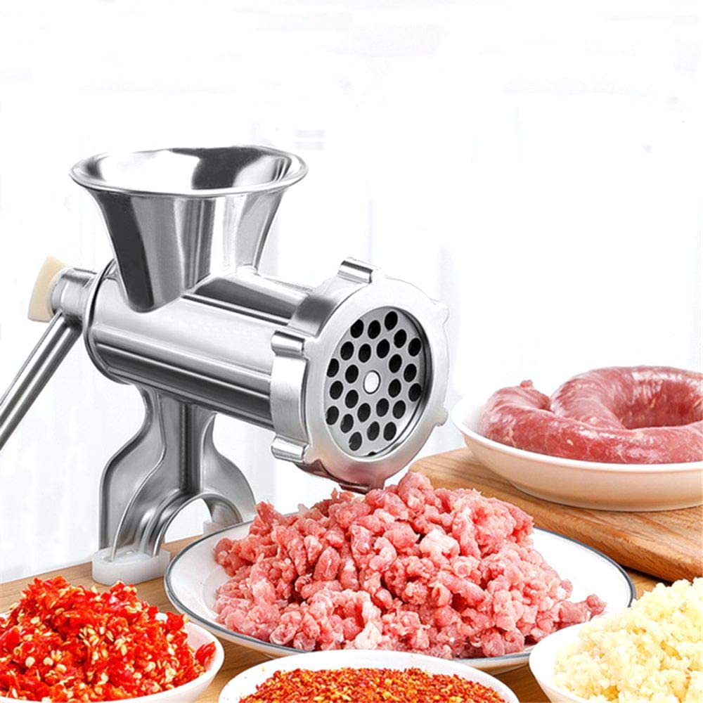 Houchu Meat Mincer, Manual Sausage Filler, Heavy Duty Meat Grinder with Table Clamp