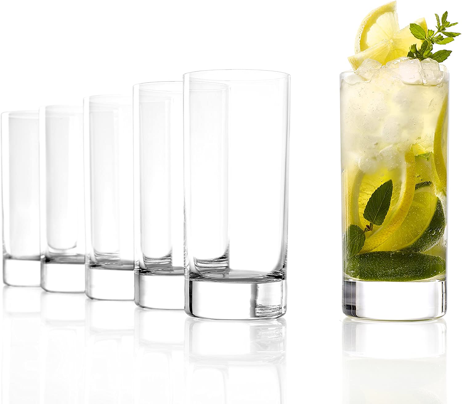 Stölzle Lausitz New York Bar Mix Drinking Tumblers / Water Glasses 350 ml Set of 6 Dishwasher Safe Simple Elegant Drink Glasses