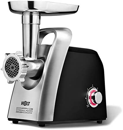 Vlano Holt HT-MG-005 Electric Meat Mincer 3 Stainless Steel Perforated Discs 1200 W / 2600 W 3 Speeds Reverse Function Multi Food Processor Sausage Machine Vegetable Cutter