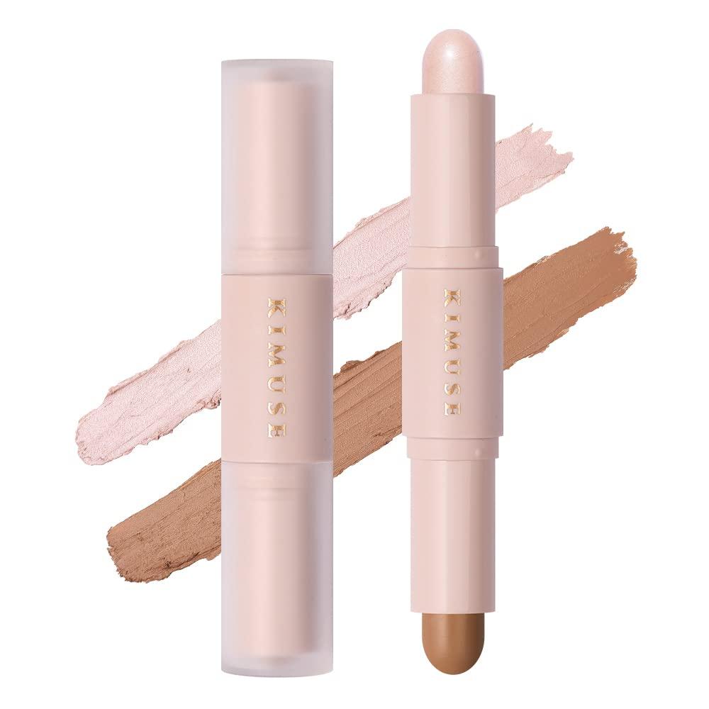 Kimuse Contour Pen Highlighter, Conceal Contouring Pen for A Definition and Highlighting Look, Contour Stick Bronzer Face Makeup for All Skin Types, Creamy Texture