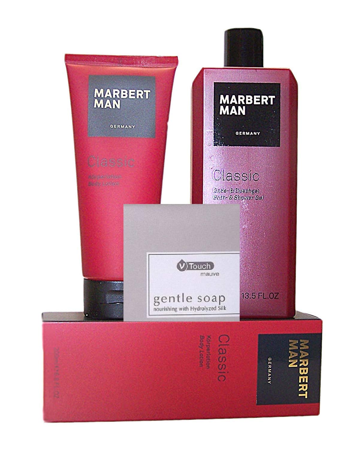 MARBERT Germany Man Classic Care Set: Bath and Shower Gel 400 ml + Body Lotion 200 ml