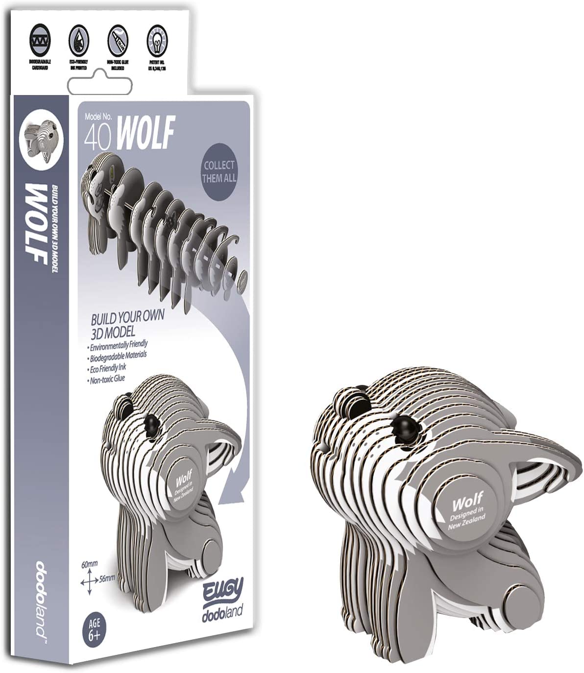 Brainstorm Toys D5008 Eugy Wolf 3D Craft Kit, None