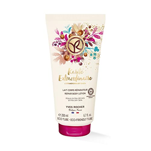 Yves Rocher Festive Collection Repair Milk Karité Extraordinaire, Repairs Particularly Dry Skin and Build Intensively, 1 x Tube 200 ml
