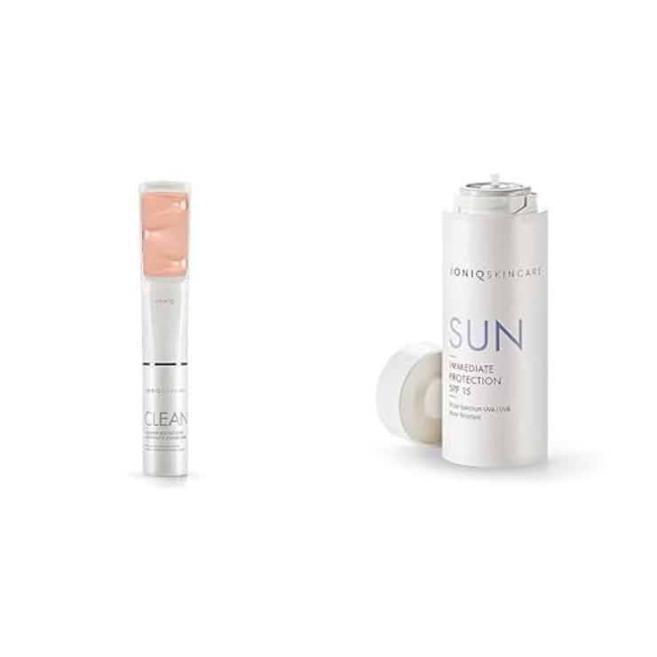 IONIQ Skincare Starter Kit with Ioniq One ​​Sprayer + Sun SPF 15 Cartridge - Perfect Sun Protection in Less than 60 Seconds - Magnetic Skin Technology - Vegan, UVA/UVB Protection