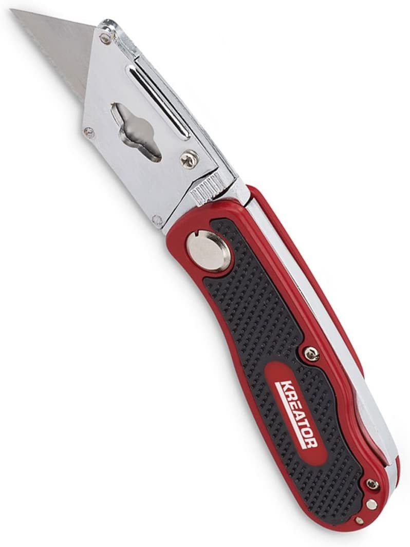 Krt000300 Hd Folding Utility Knife With 5 Spare Blades