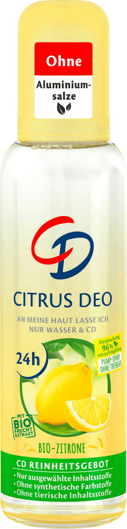 Deodorant Atomizer Deodorant Citrus Organic Lemon, 75 Ml