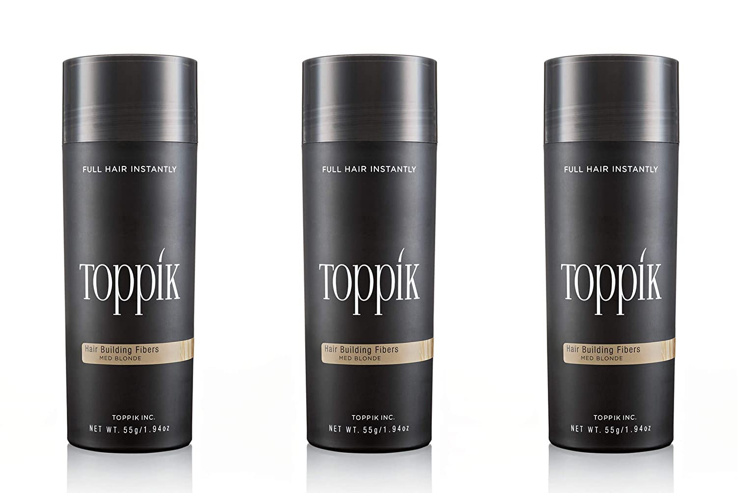 Toppik 55g Hair Thickening Fibres Set of 3, ‎mittelblond