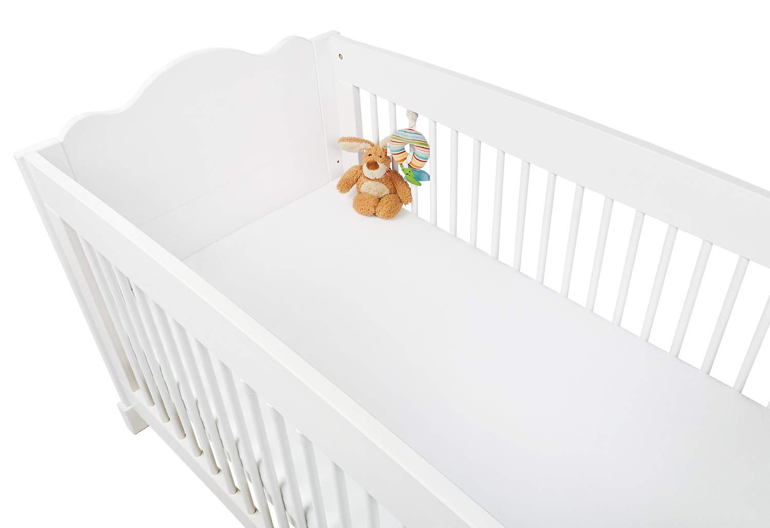 Pinolino 540002 Twin Pack Jersey Fitted Cot Bed Sheet White