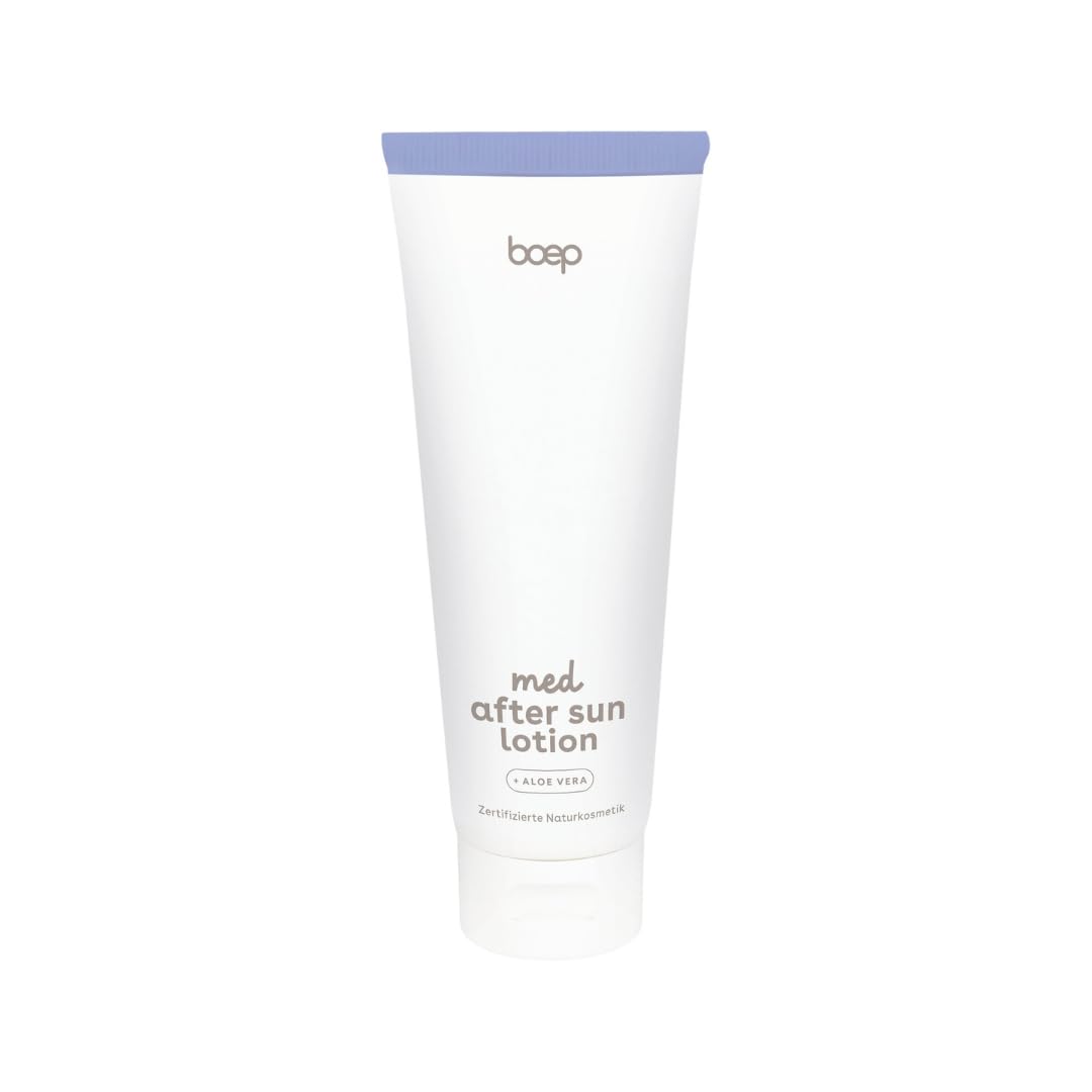 boep med After Sun Lotion | Moisturizing, fragrance-free after sun lotion for sensitive and very dry skin | Soothing with Aloe Vera | Vegan & natural | (100ml)