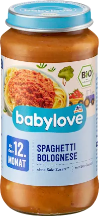 Spaghetti Bolognese menu from 12 months, 250 g