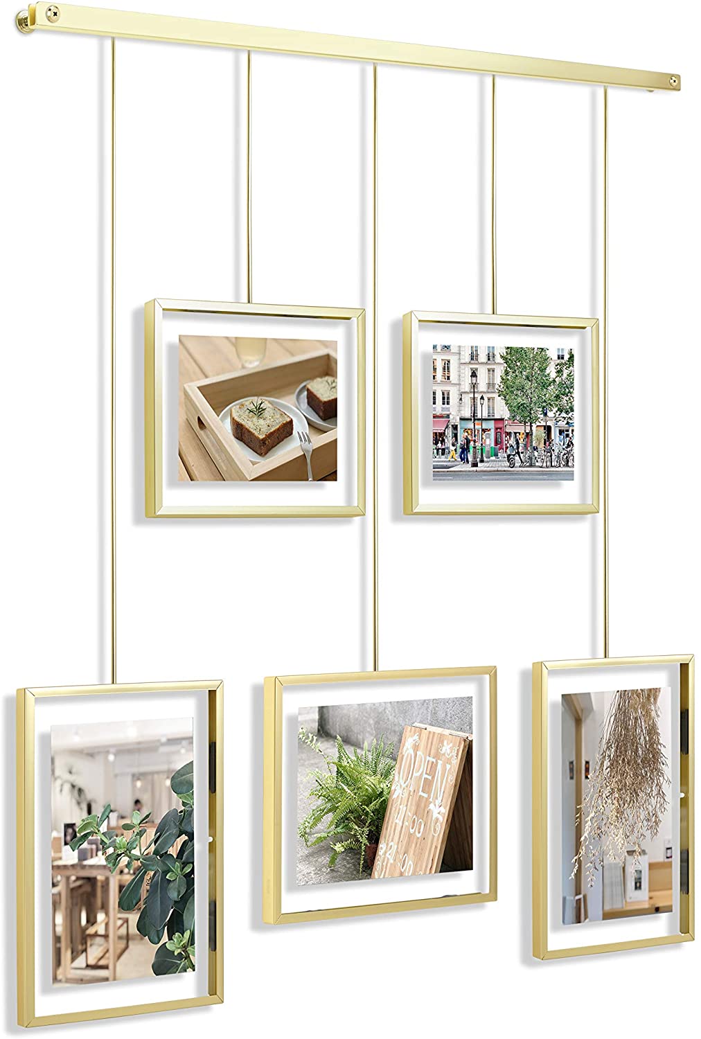 Umbra Photo Collage Flexible Horizontal And Slanted Photo Frame Set For 5 P