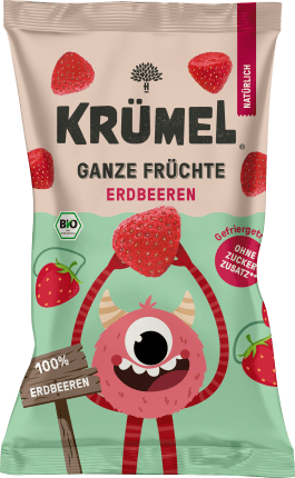 KRÜMEL Whole strawberries, ages 3 and up, 10 g