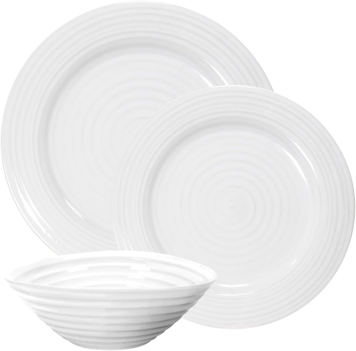 Portmeirion Home & Gifts Sophie Conran Porcelain Dinner Set (White, 11" x 11" x 1")
