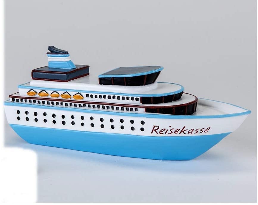 Formano Small Money Box Cruise Ship Made of Artificial Stone Travel Fund