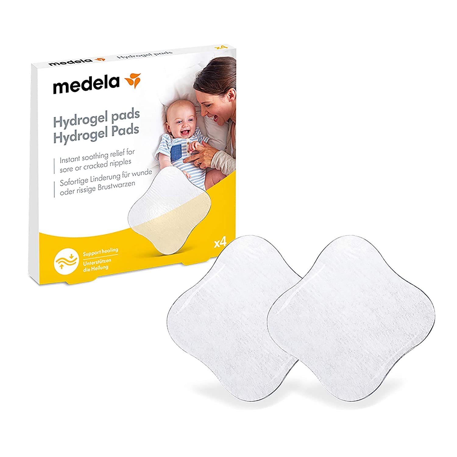 Medela hydrogel / cooling pads, for sore and cracked nipples, 4 pieces