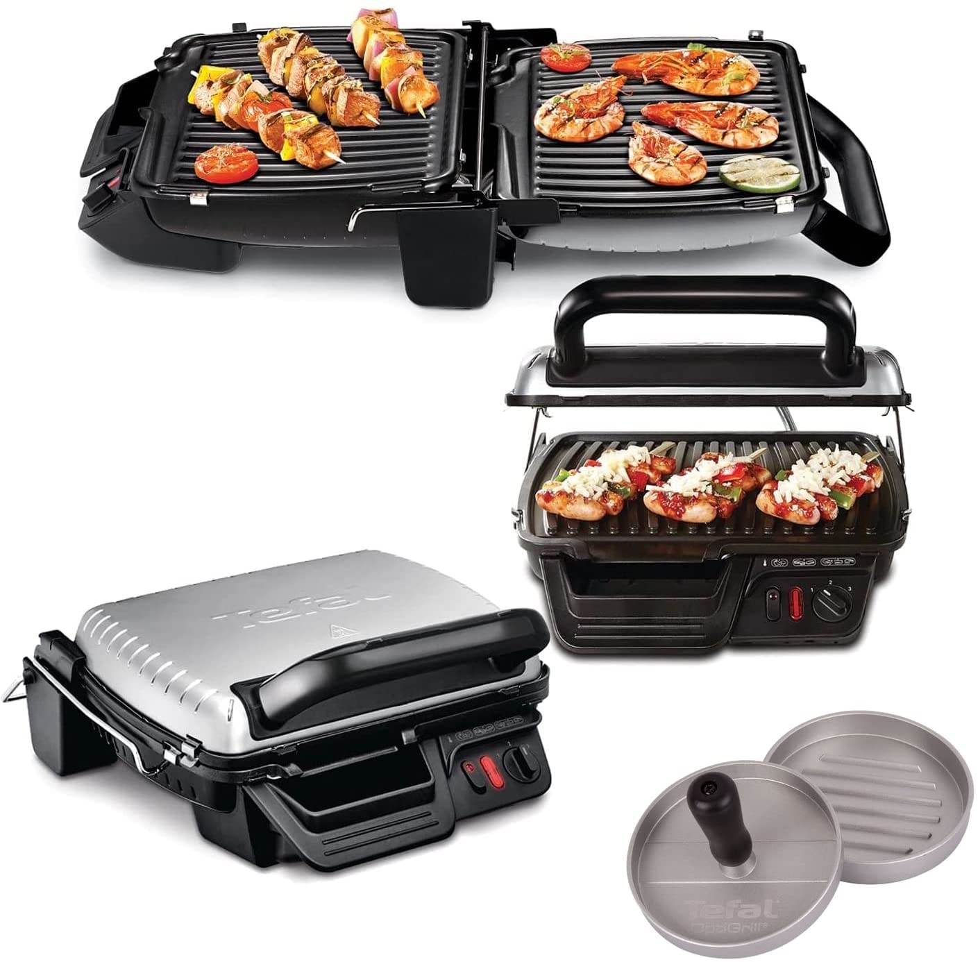 Tefal 3-in-1 Electric Contact Grill with Overbaking Function and Table Gril