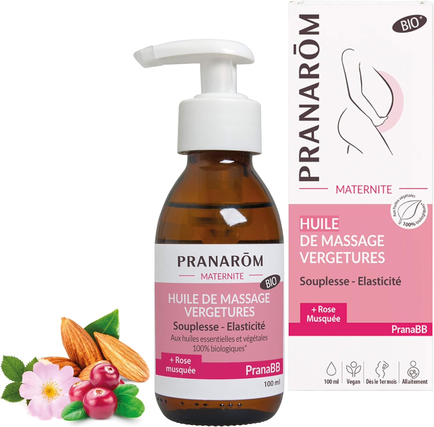 PranaBB Maternité Huile de Massage Vergetures Organic 100 ml