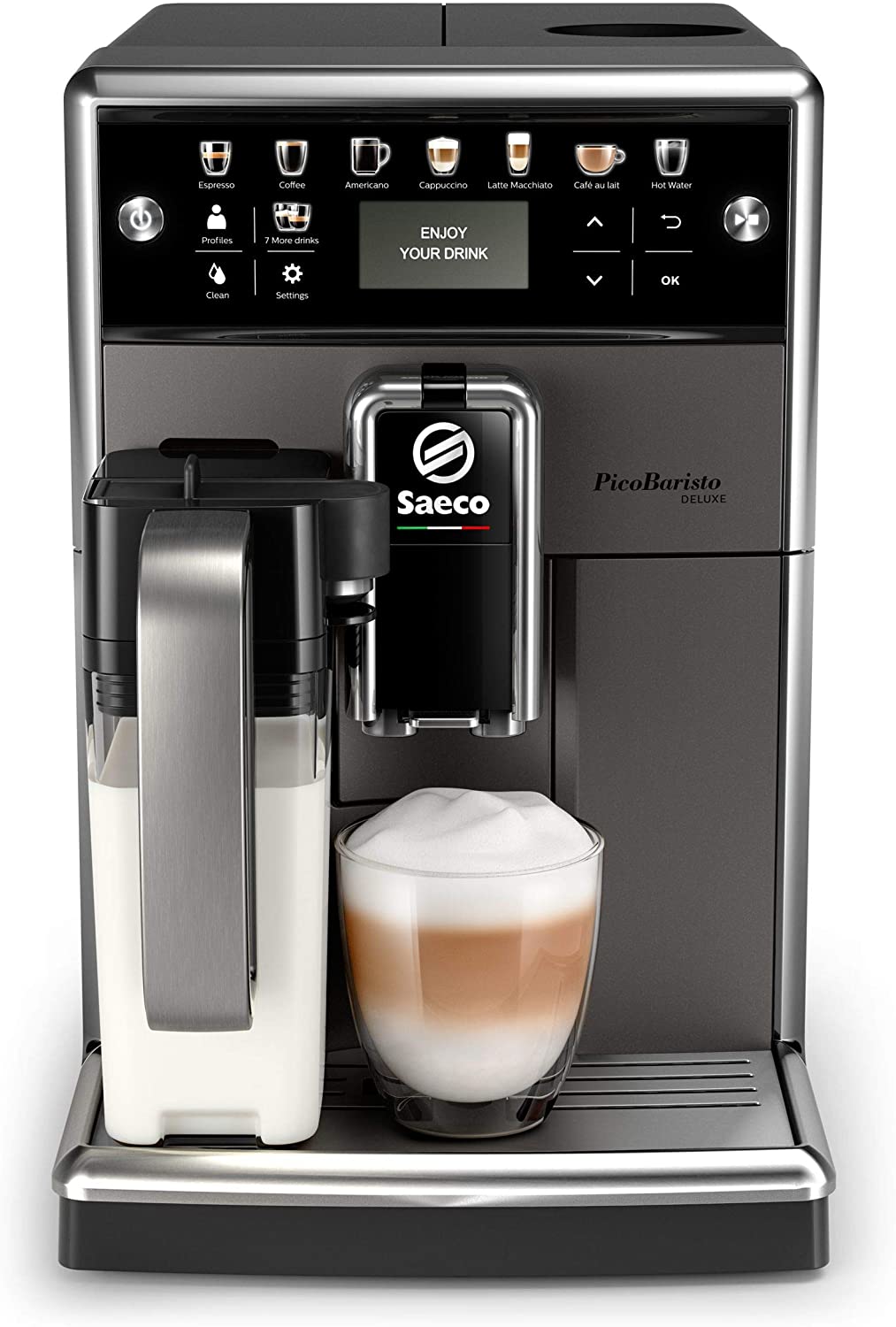 Philips Saeco SM5572/10 Coffee Machine, Plastic, Anthracite, Black