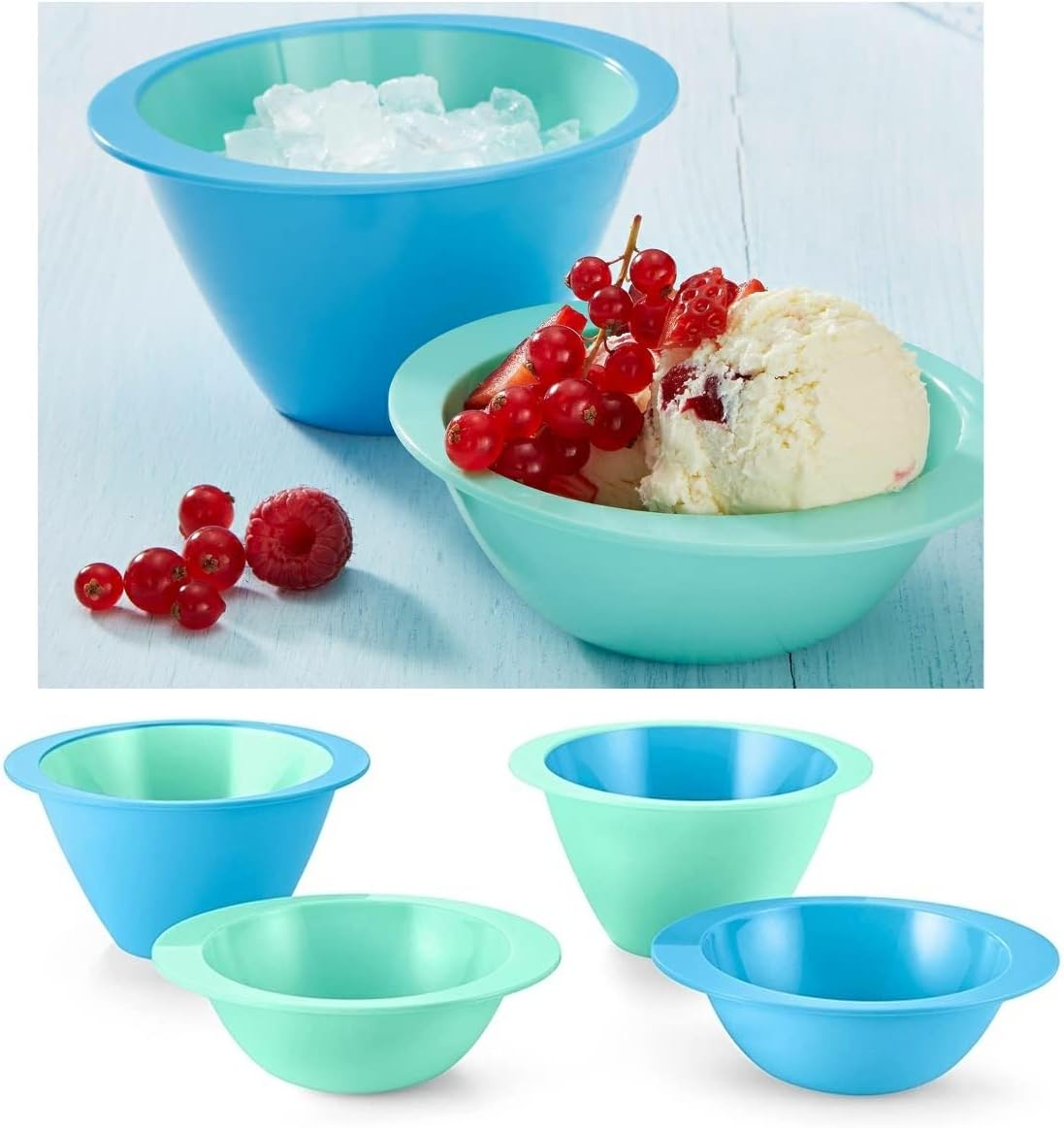 TCM TCHIBO 2 x Cold Ice Cream Bowls with Cooling Function