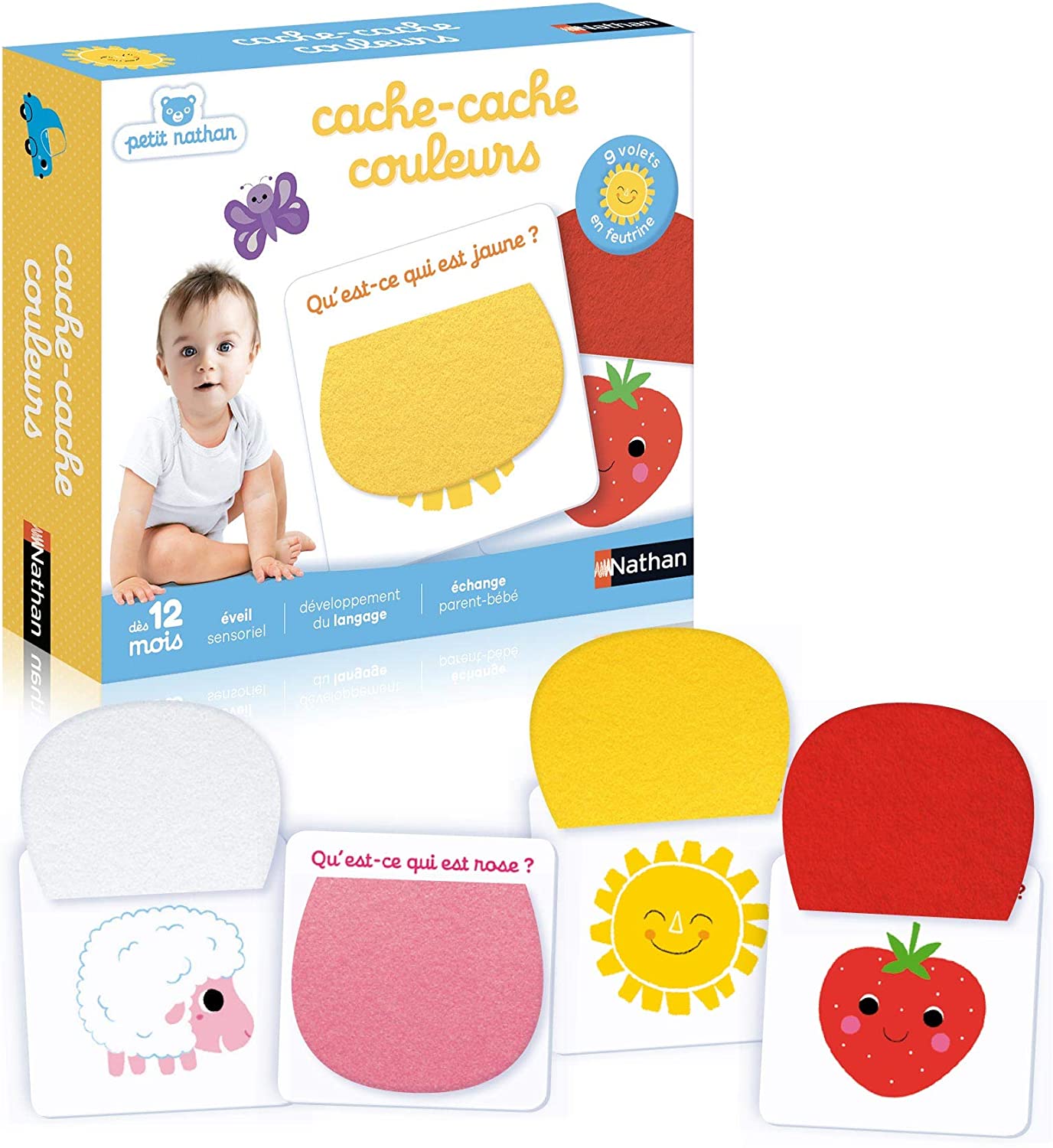 Nathan 31441 – Cache Cache Couleurs & Colour Educational Game French versio