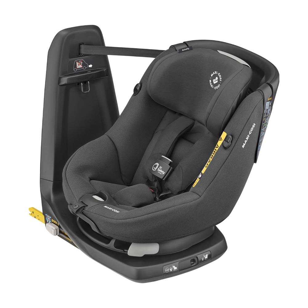 Maxi-Cosi AxissFix Air Car Seat with Airbags, Rotating Child Seat, 4 Months - 4 Years, 61 - 105 cm, Authentic Black (Black)