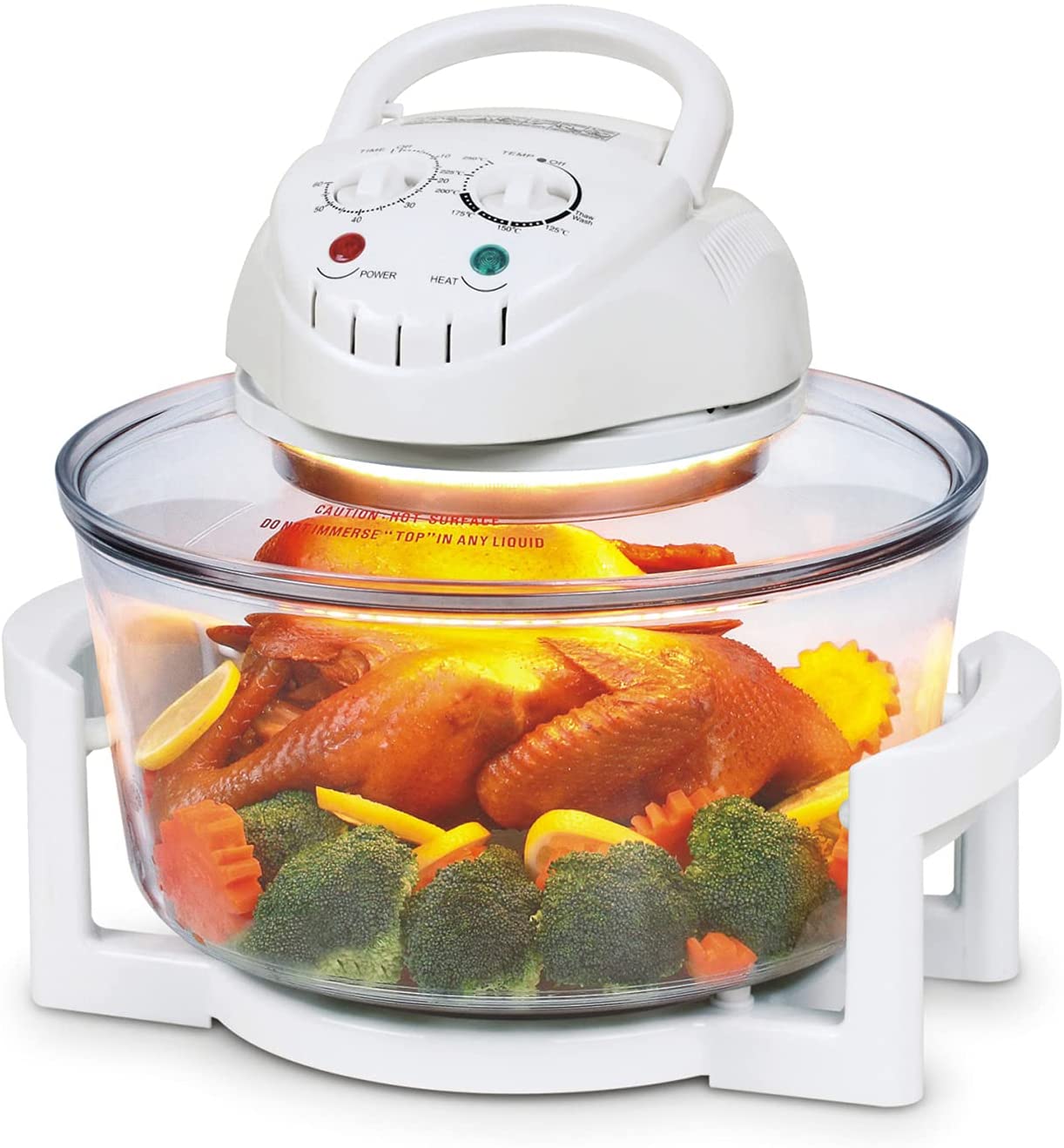 TZS First Austria 5030/1 Large 17 Litre Halogen Oven with Extender Ring Hot Air Oven Oven