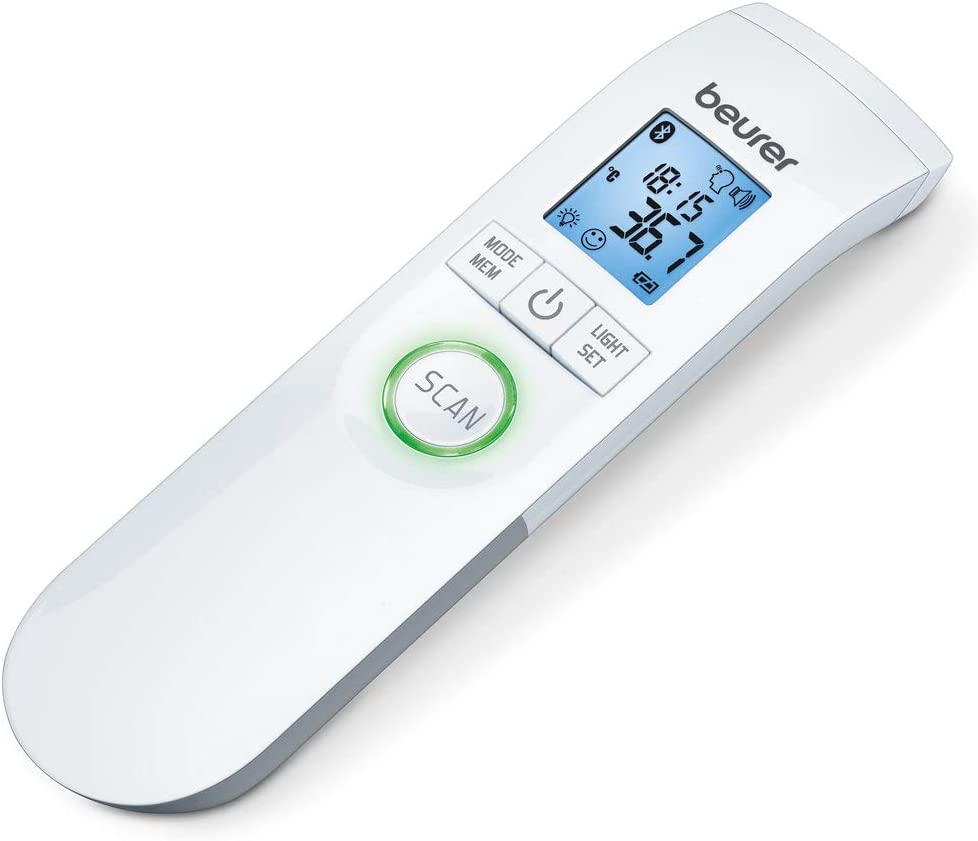 Beurer FT 95 Bluetooth, Contactless Infrared Fever Thermometer with Innovative App Connection